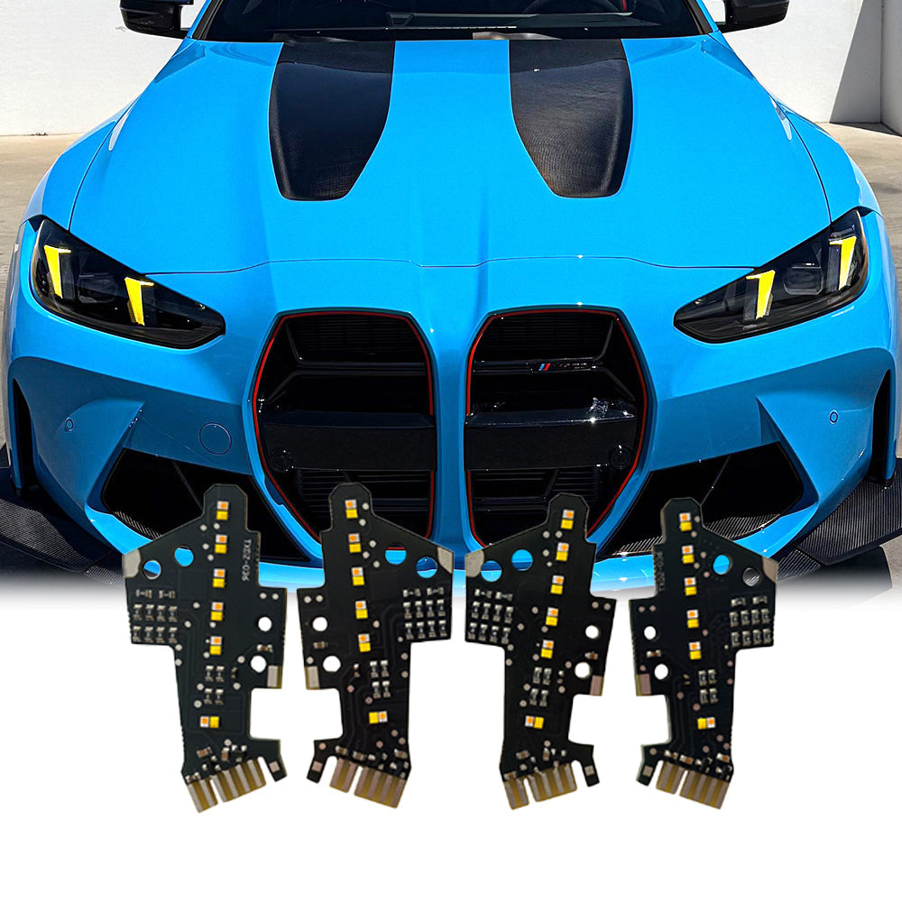 2025+ BMW M3/M4/4-Series CSL Style Headlights Yellow DRL Modules | G80/G82/G83/G22/G23/G26 Headlights